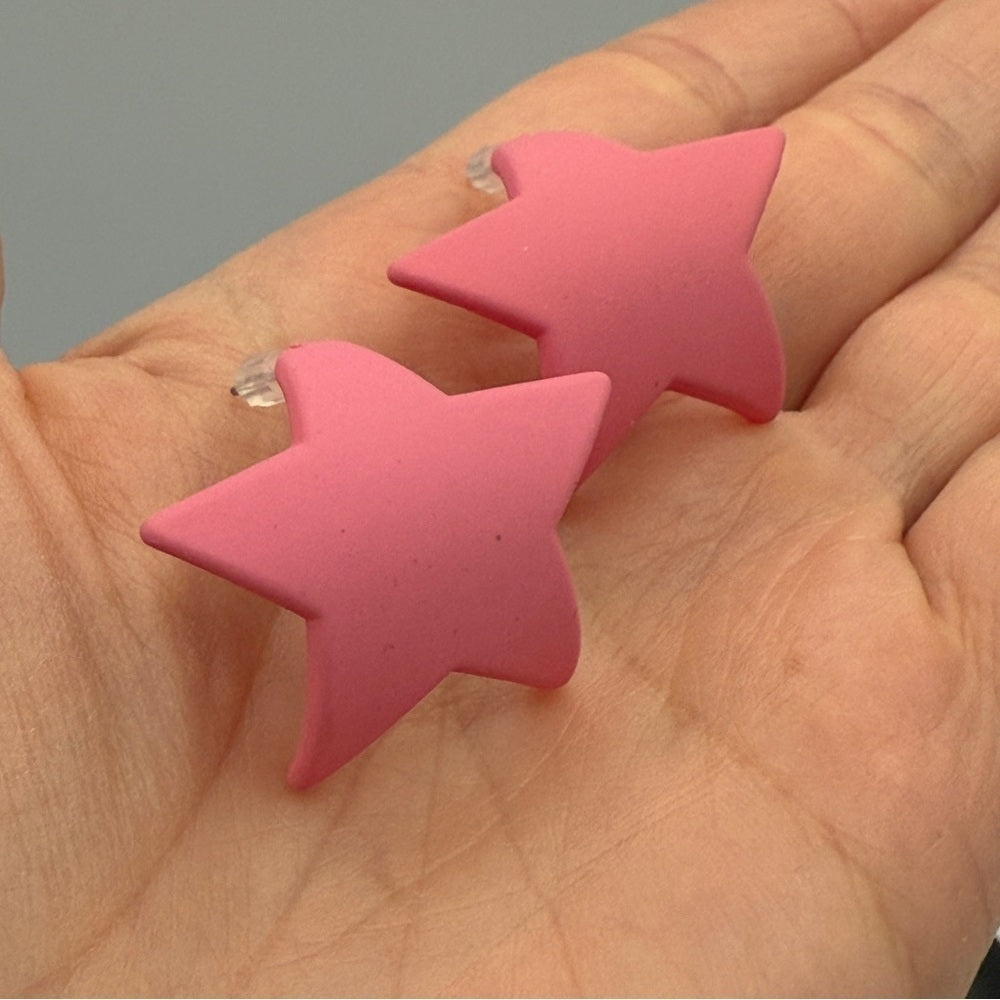 Pink Star Y2K Fun Earrings