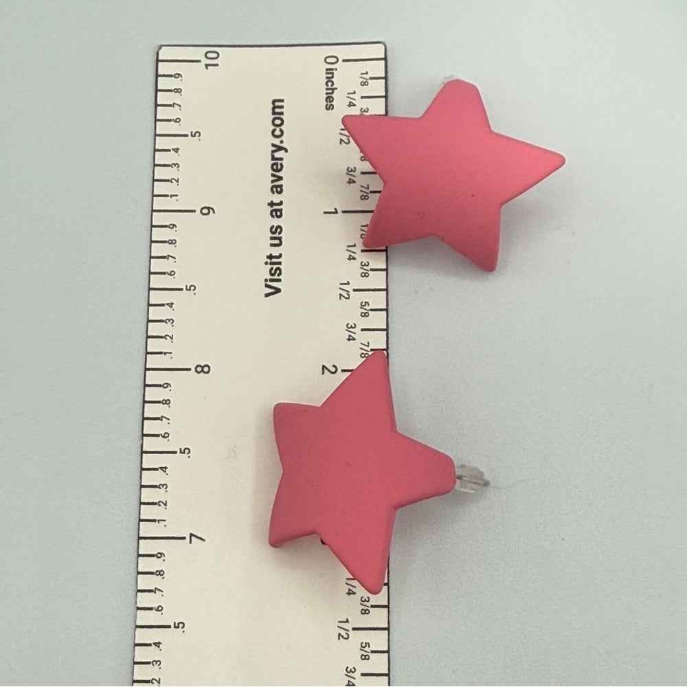 Pink Star Y2K Fun Earrings