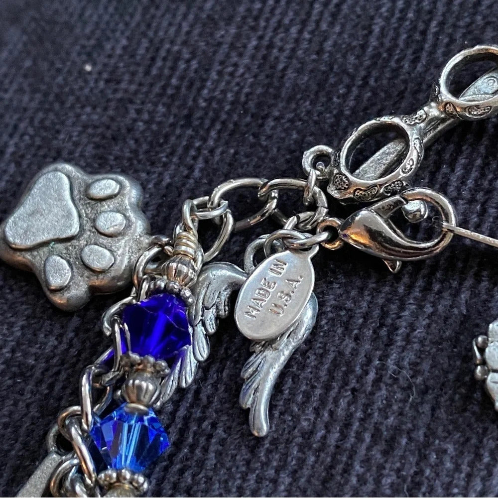 Harry Potter Wizard Witch Inspired Blue & Silver Charm Bracelet