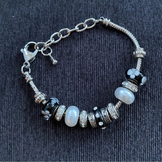 Glass Beaded Charm Bracelet