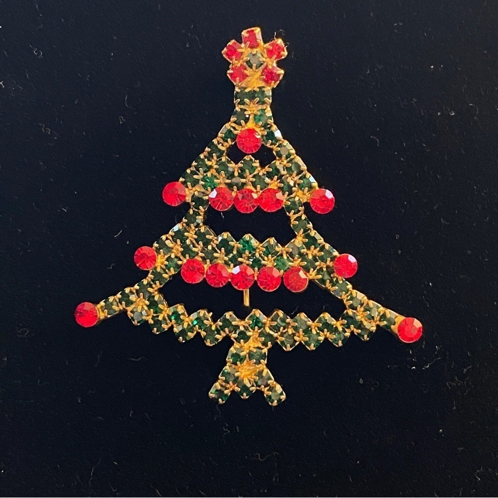 Sparkly Christmas Tree Brooch