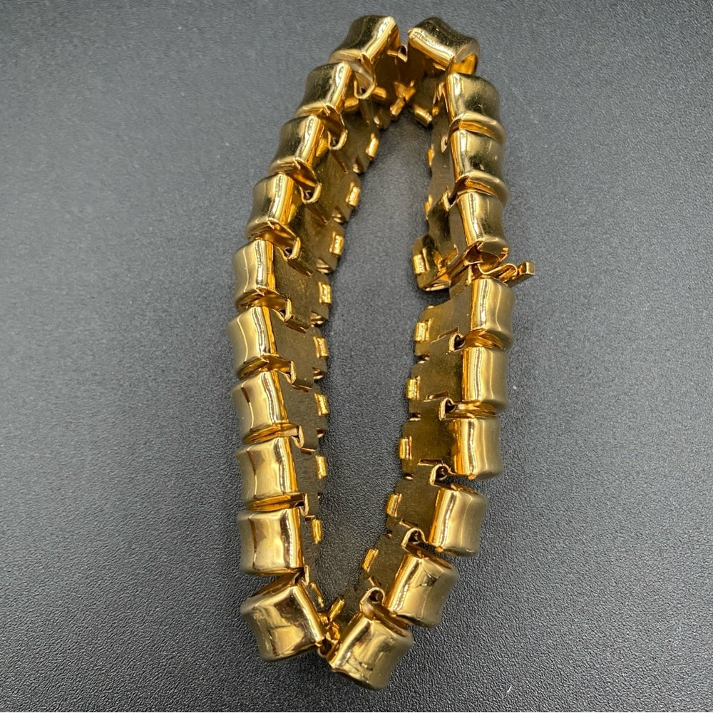 Vintage 1980s Glam Snake Link Chunky Bracelet