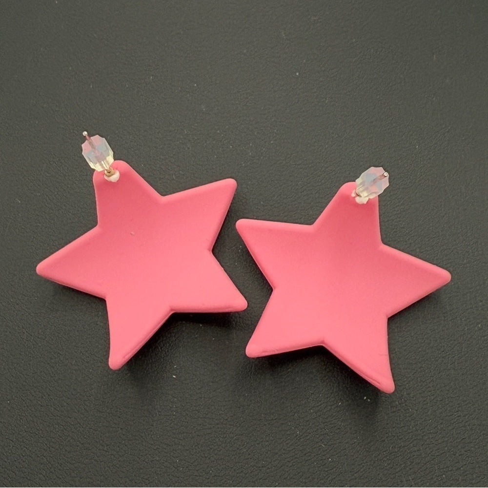 Pink Star Y2K Fun Earrings