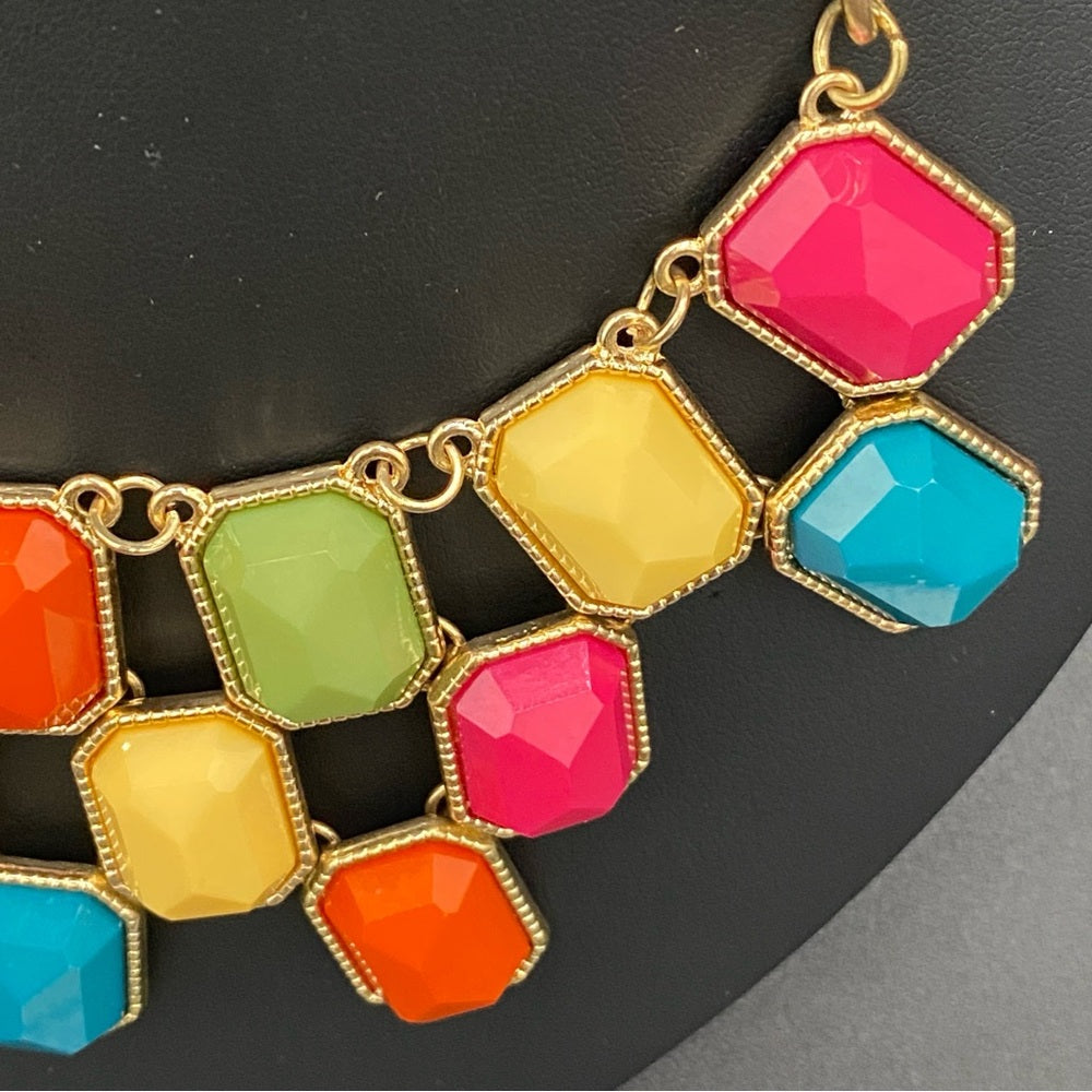 Beautiful Colorful Chunky Bib Necklace