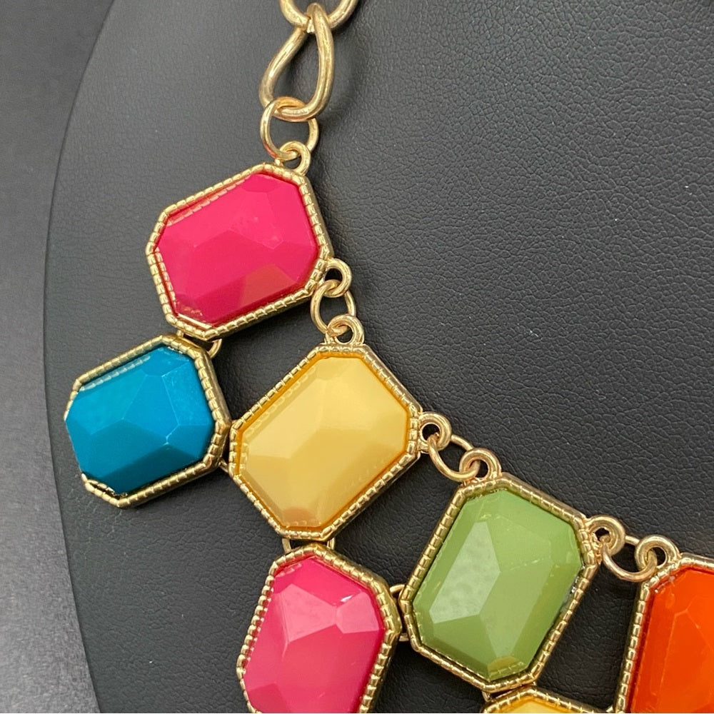 Beautiful Colorful Chunky Bib Necklace