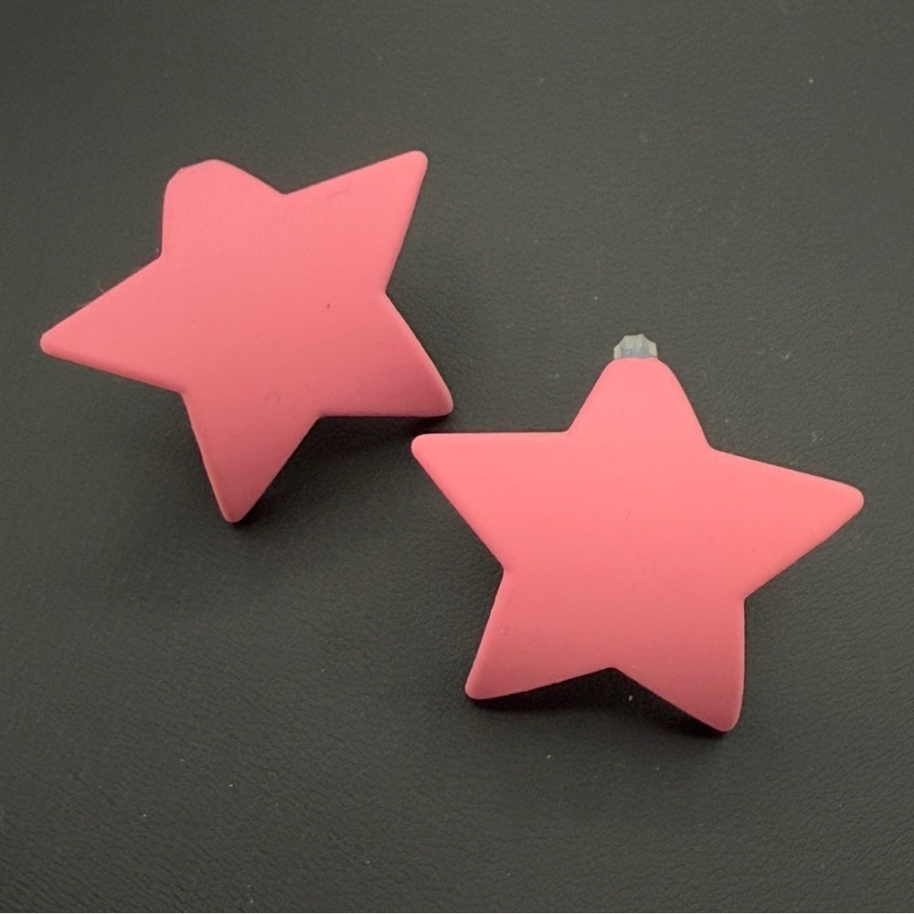 Pink Star Y2K Fun Earrings