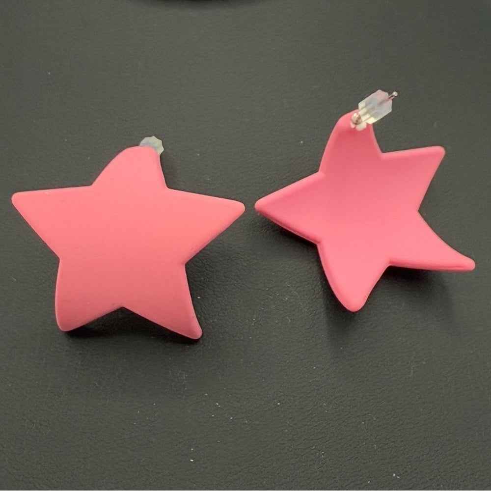 Pink Star Y2K Fun Earrings