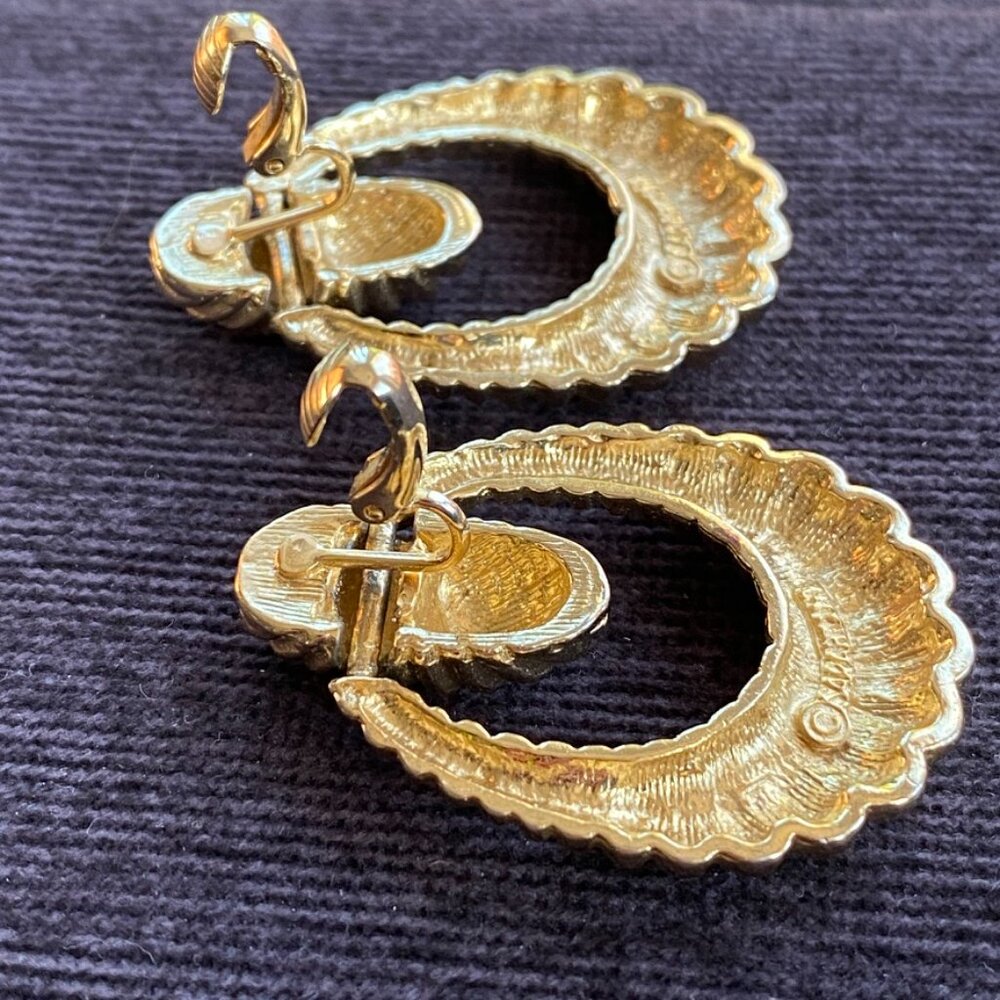 Sarah Coventry Signed Door Knocker Earrings