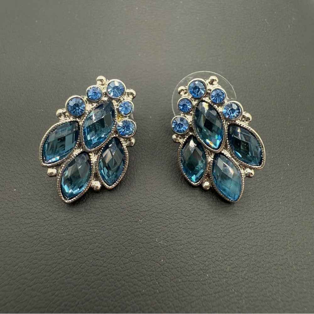 1928 Blue Silver Women's Earrings - NWT