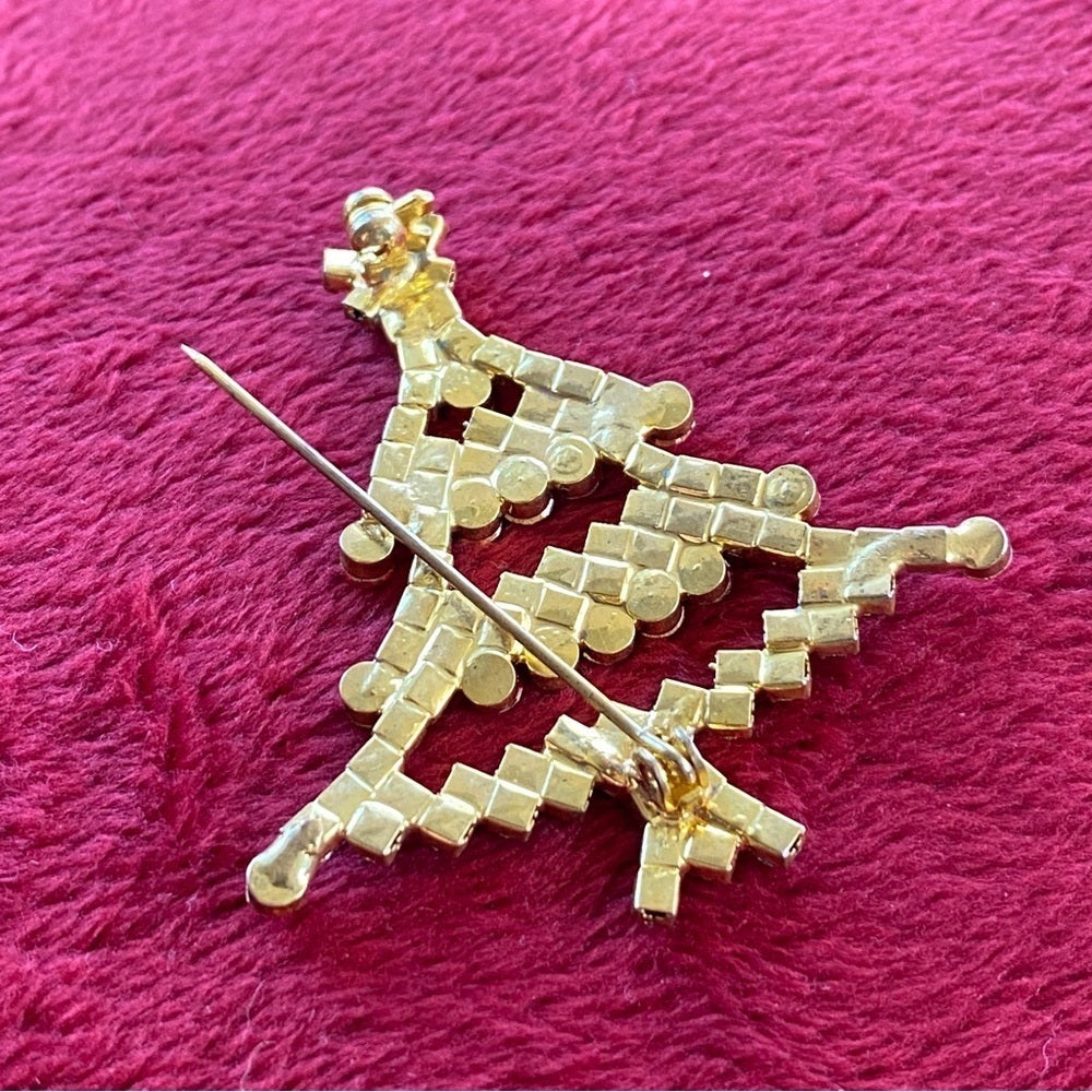 Sparkly Christmas Tree Brooch