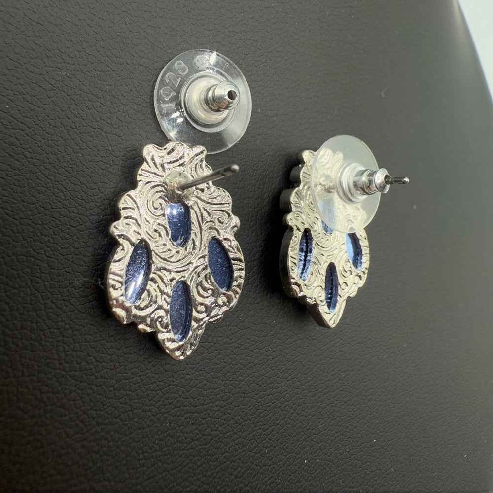 1928 Blue Silver Women's Earrings - NWT