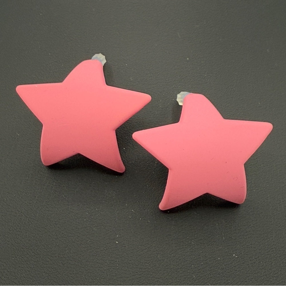 Pink Star Y2K Fun Earrings