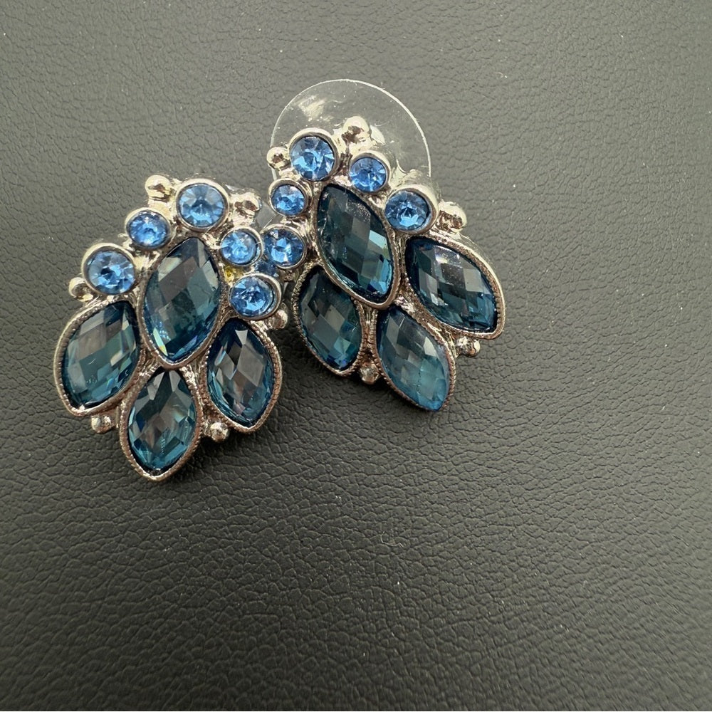 1928 Blue Silver Women's Earrings - NWT