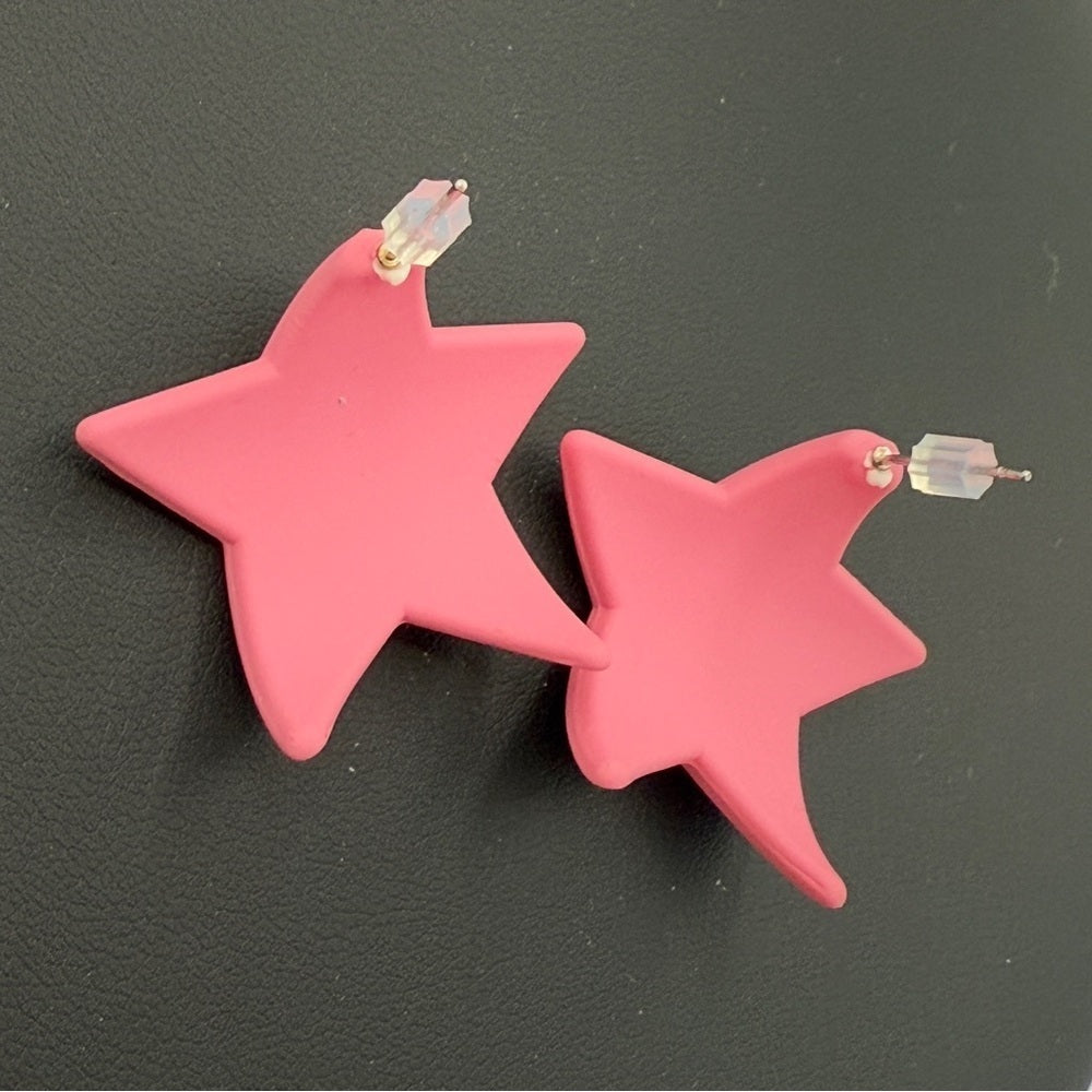 Pink Star Y2K Fun Earrings