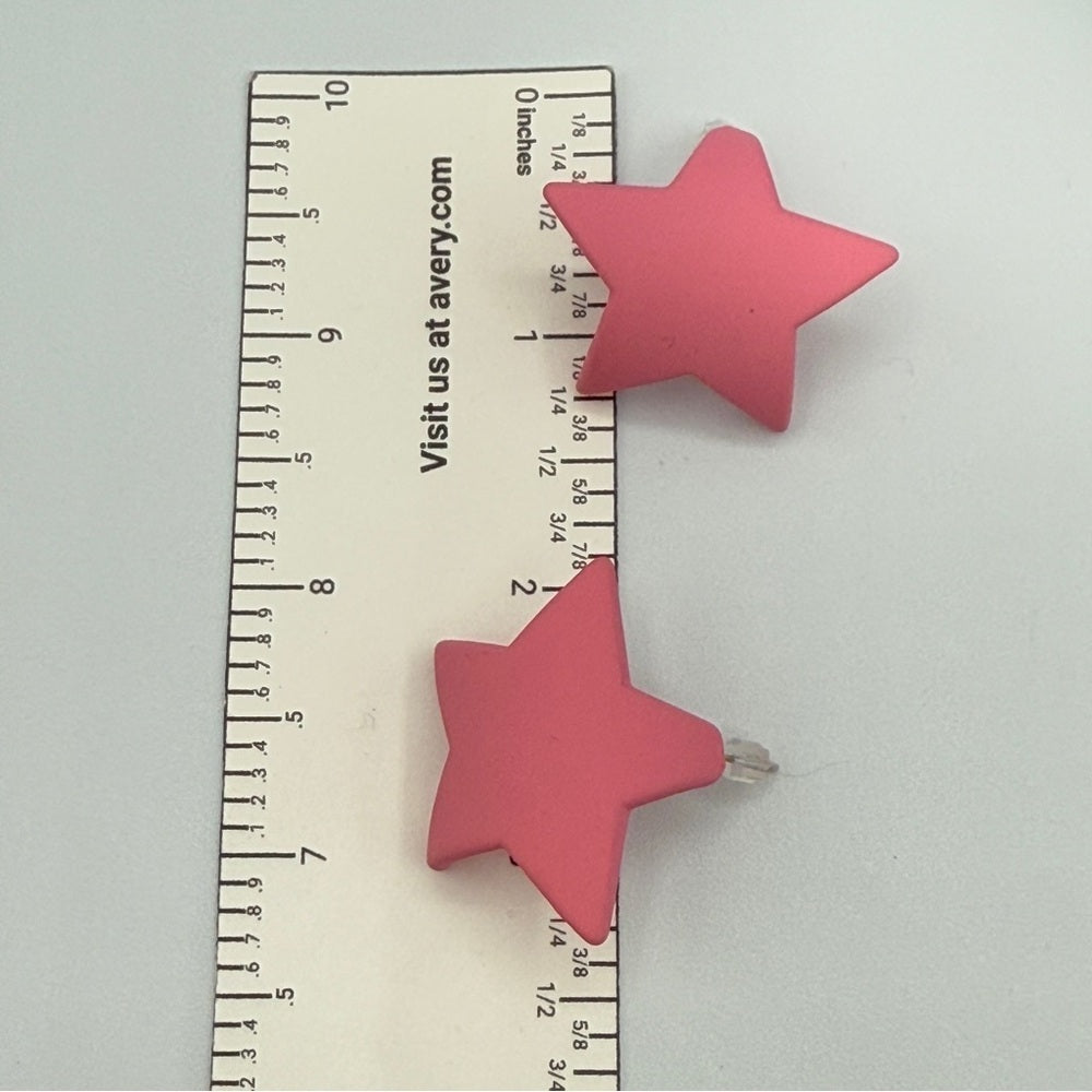 Pink Star Y2K Fun Earrings