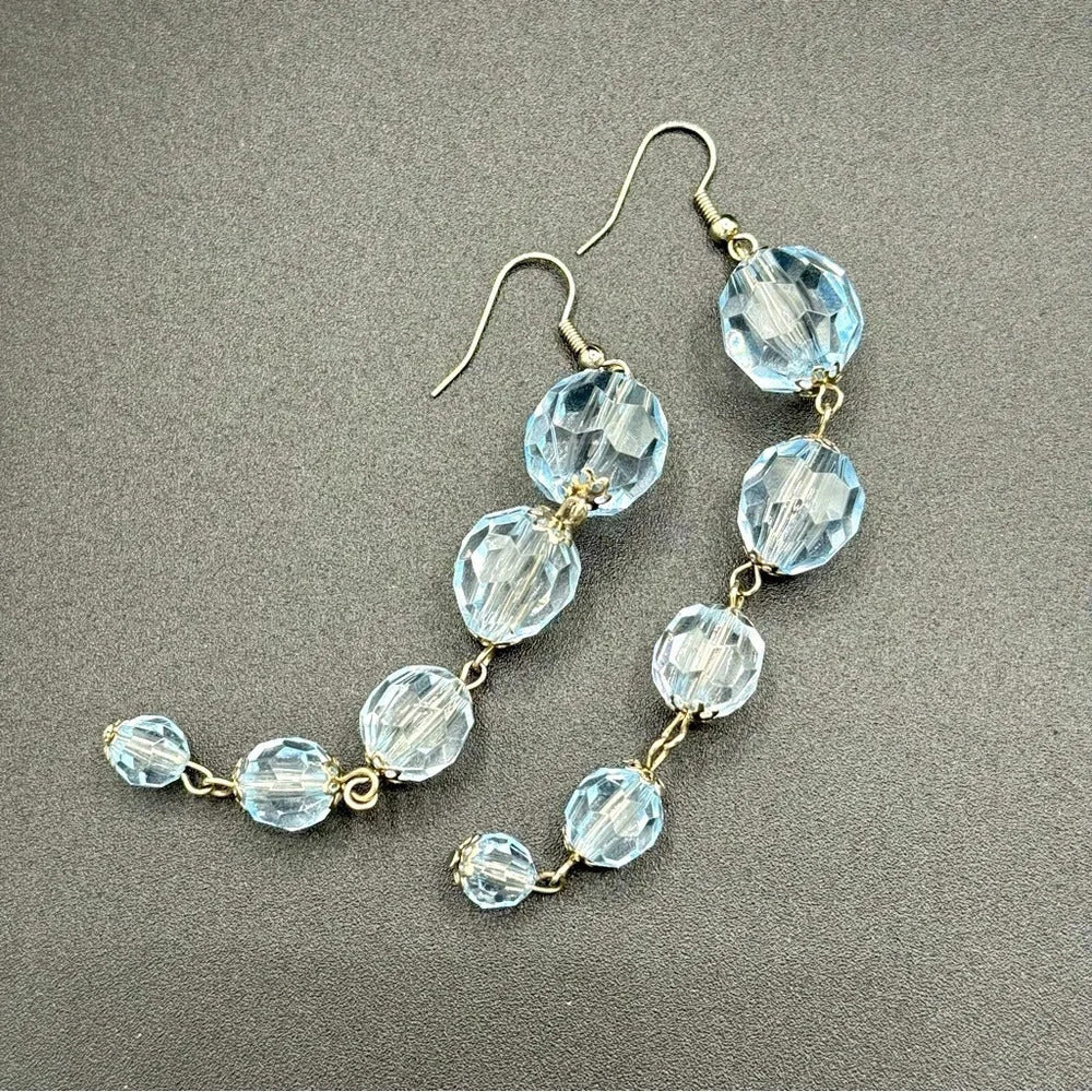 Sparkly faceted lucite earrings