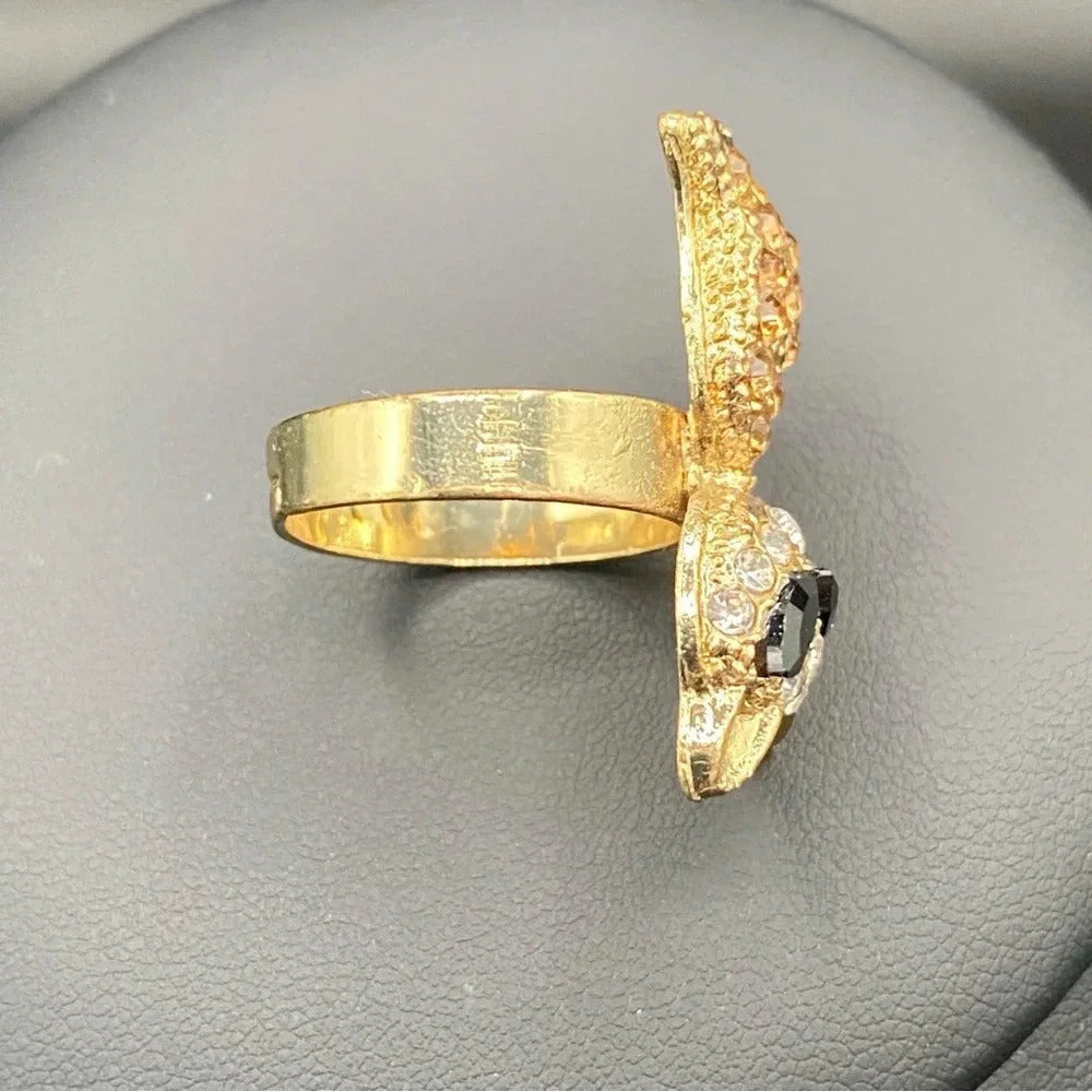 Rhinestone Bling Cat Ring - Adjustable