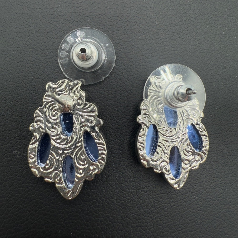 1928 Blue Silver Women's Earrings - NWT