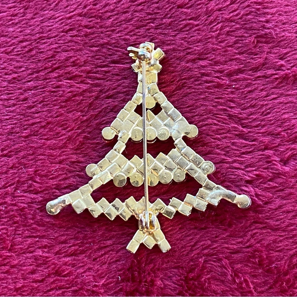 Sparkly Christmas Tree Brooch