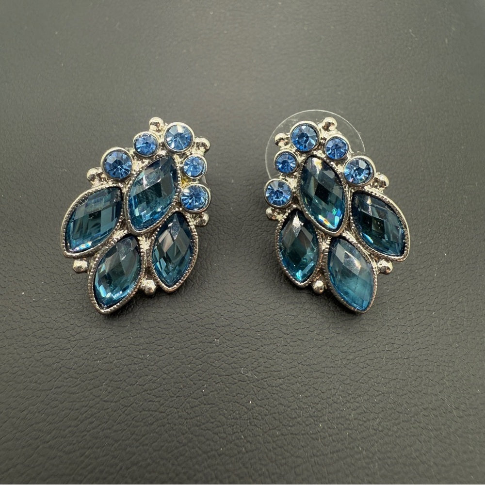 1928 Blue Silver Women's Earrings - NWT